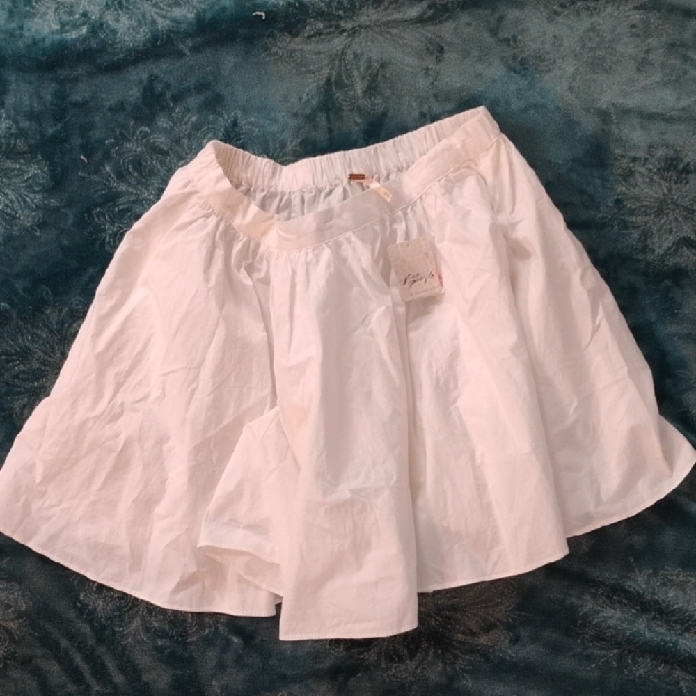 Free People White A-Line Mini Skirt NWOT